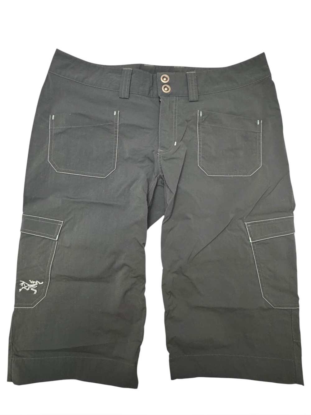 Arc’teryx Rampart Long Shorts Womens 8 Black Cargo Hiking Nylon Stretch Outdoor